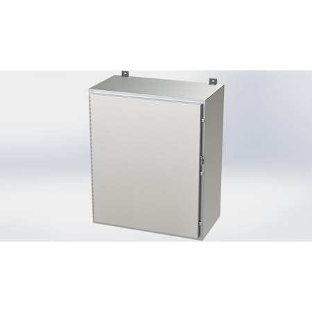 Saginaw Control & Engineering Padlockable Hasp Electrical Enclosures, 36 in H, 16 in D, 30 in W, NEMA 4X, 304 Stainless Steel SCE-36H3016SSLP